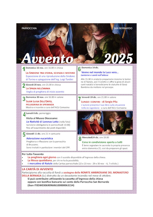 Avvento 2025 - Programma