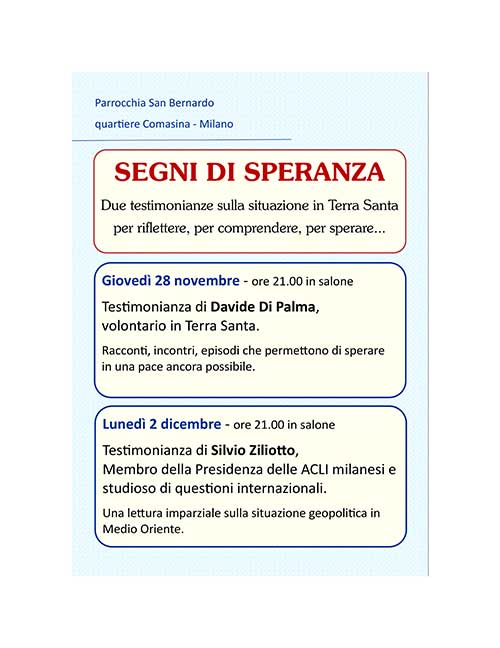 Avvento 2024 - Segni di Speranza