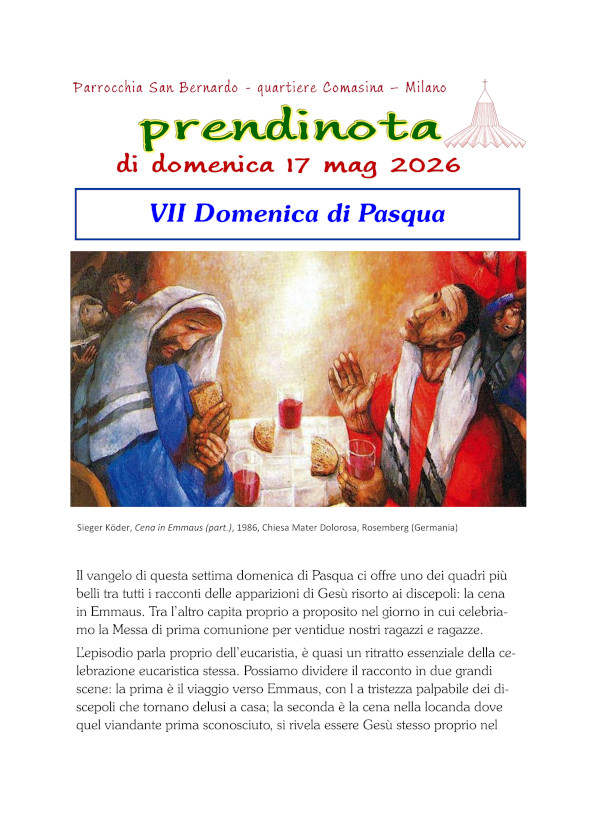 20 - Prendinota 17 maggio 2026
