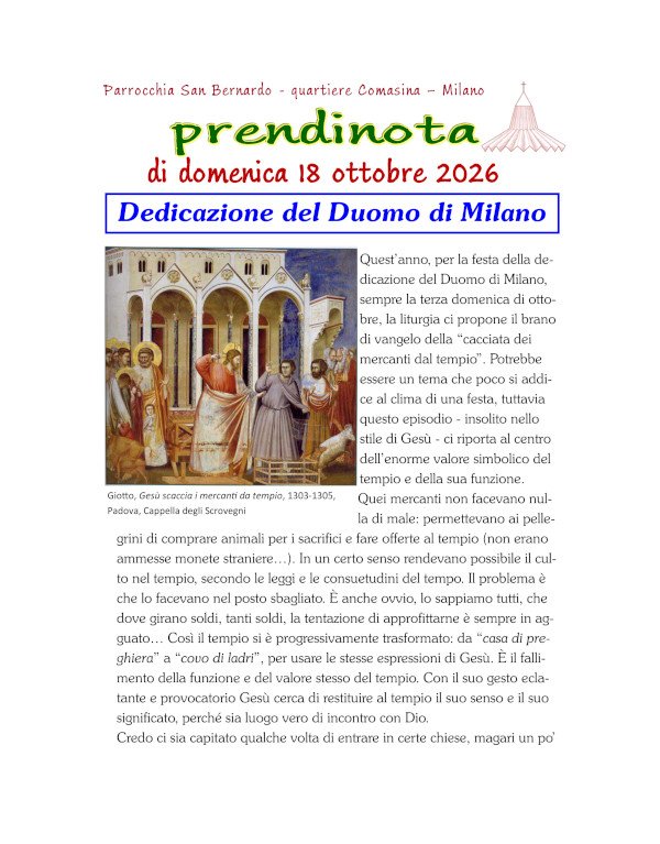 36 - Prendinota 18 ottobre 2026