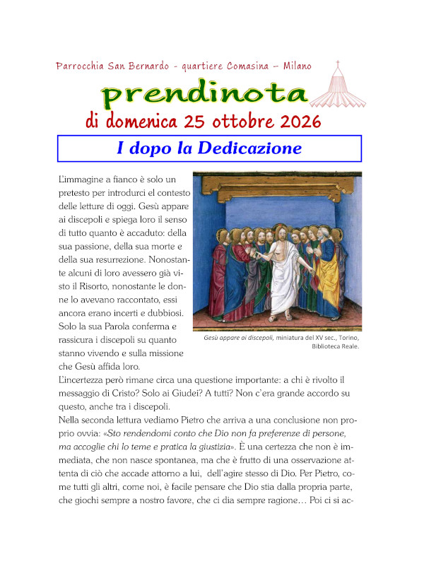 37 - Prendinota 25 ottobre 2026