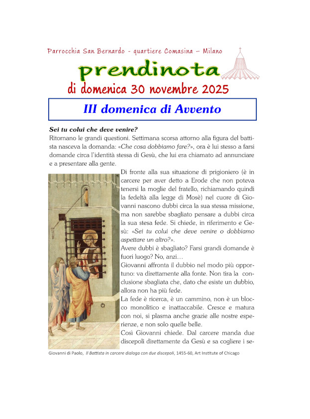 43 - Prendinota 30 novembre 2025