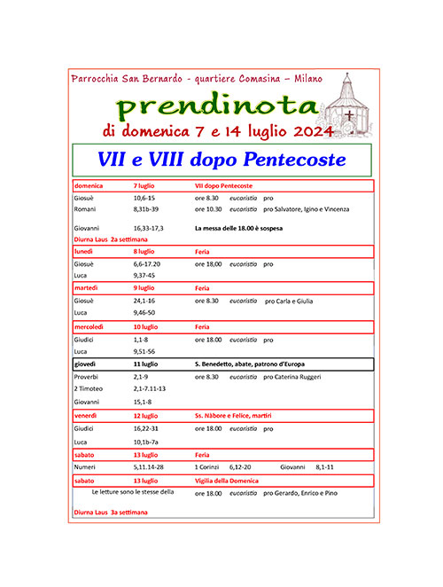 26 - Prendinota 7 e 14 luglio 2024