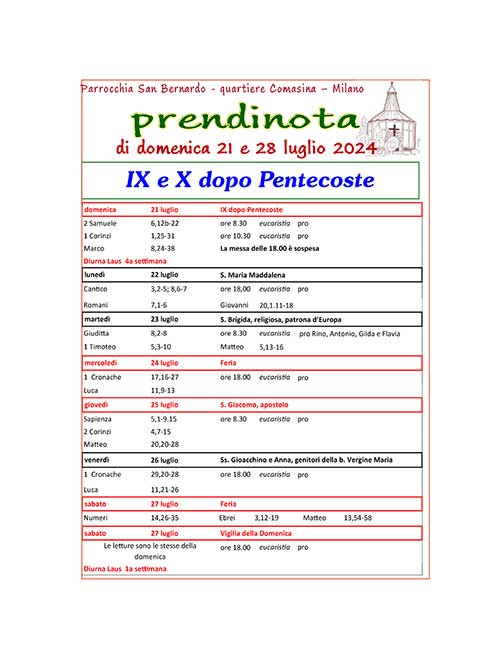 27 - Prendinota 21 e 28 luglio 2024