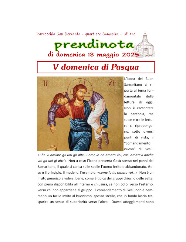 20 - Prendinota 18 maggio 2025