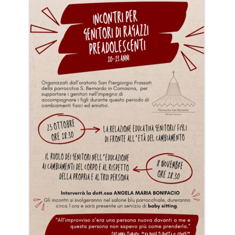 Incontri per genitori di preadolescenti