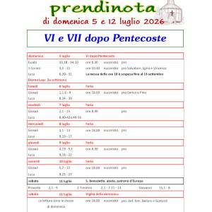 26 - Prendinota 5 e 12 luglio 2026