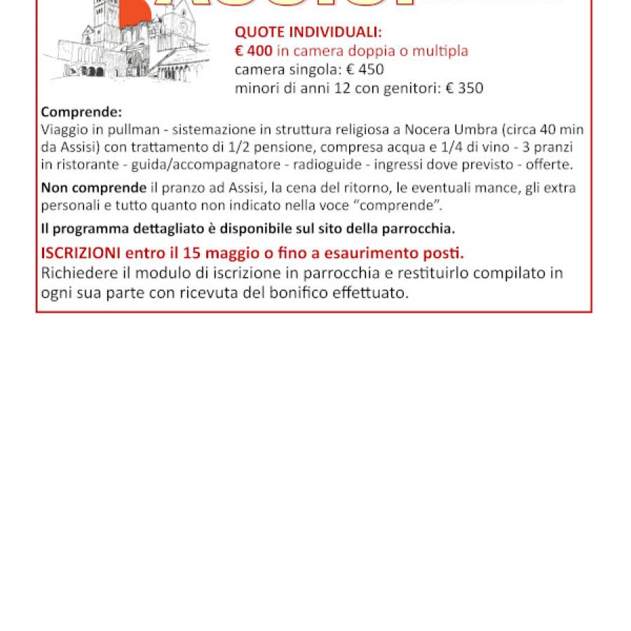 Pellegrinaggio ad Assisi